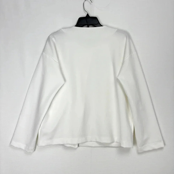 Eileen Fisher Women Office Wear Ivory Flex Tencel Ponte Zip Jacket Blazer Sz S - Picture 8 of 12